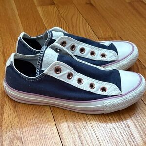 Converse Navy and White Slip-On Sneakers